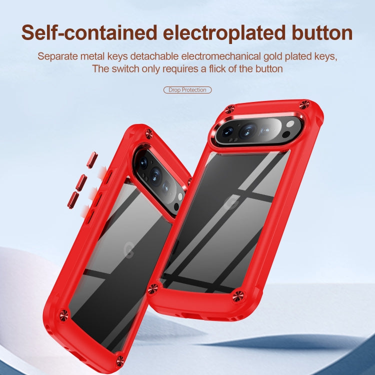 For Google Pixel 9 / 9 Pro TPU + PC Lens Protection Phone Case(Red) - Google Cases by buy2fix | Online Shopping UK | buy2fix