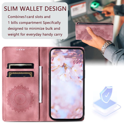 For Google Pixel 9 / 9 Pro Totem Embossed Magnetic Leather Phone Case(Rose Gold) - Google Cases by buy2fix | Online Shopping UK | buy2fix