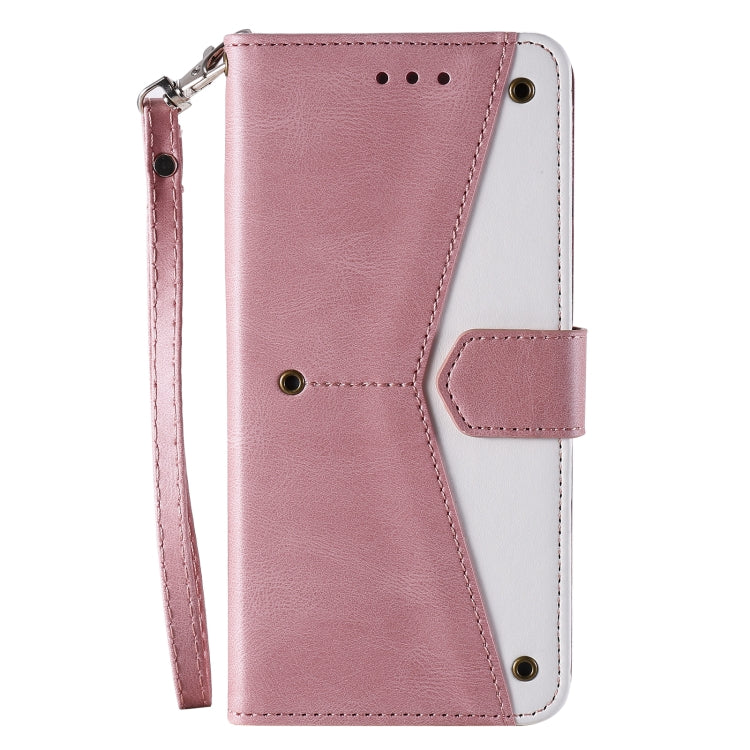 For Google Pixel 9 Pro XL Nail Skin Feel Stitching Calf Texture Leather Phone Case(Rose Gold) - Google Cases by buy2fix | Online Shopping UK | buy2fix