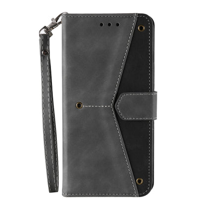 For Google Pixel 9 / 9 Pro Nail Skin Feel Stitching Calf Texture Leather Phone Case(Grey) - Google Cases by buy2fix | Online Shopping UK | buy2fix