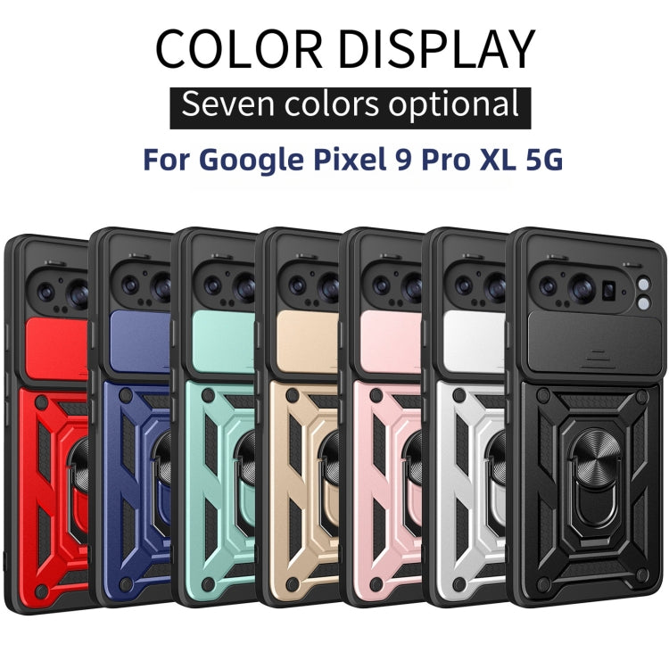 For Google Pixel 9 Pro XL Sliding Camera Cover Design TPU+PC Phone Case(Silver) - Google Cases by buy2fix | Online Shopping UK | buy2fix