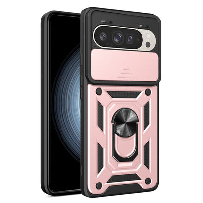 For Google Pixel 9 / 9 Pro Sliding Camera Cover Design TPU+PC Phone Case(Rose Gold) - Google Cases by buy2fix | Online Shopping UK | buy2fix