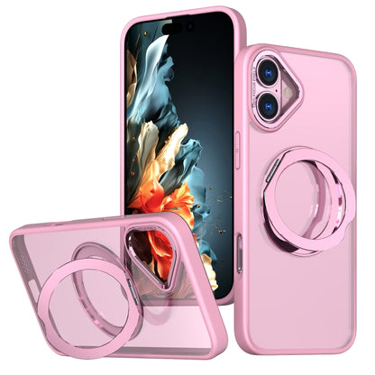 For iPhone 16 Plus Wing Series MagSafe Magnetic Ring Holder Phone Case(Pink) - iPhone 16 Plus Cases by buy2fix | Online Shopping UK | buy2fix