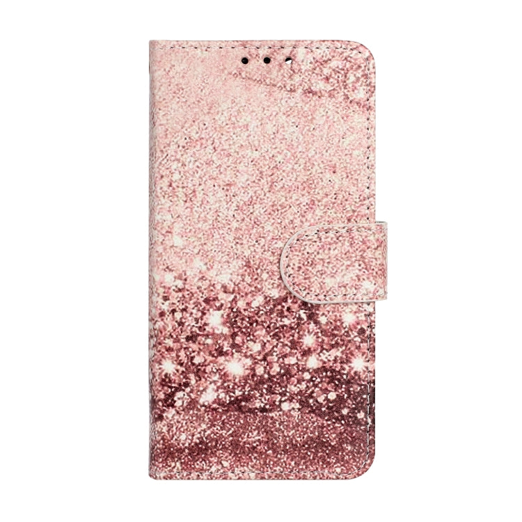 For iPhone 16 Colored Drawing Marble Pattern Leather Phone Case(Rose Gold) - iPhone 16 Cases by buy2fix | Online Shopping UK | buy2fix