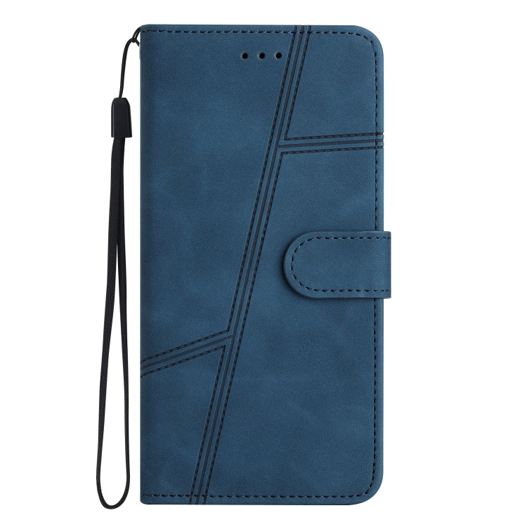 For iPhone 16 Plus Skin-feel Stitching Leather Phone Case(Blue) - iPhone 16 Plus Cases by buy2fix | Online Shopping UK | buy2fix