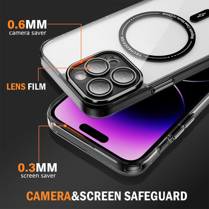 For iPhone 11 Pro Max Airbag Magsafe PC Hybrid TPU Phone Case(Clear Black) - iPhone 11 Pro Max Cases by buy2fix | Online Shopping UK | buy2fix