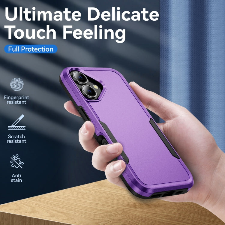 For iPhone 16 Plus Pioneer Armor Heavy Duty PC + TPU Phone Case(Purple+Black) - iPhone 16 Plus Cases by buy2fix | Online Shopping UK | buy2fix