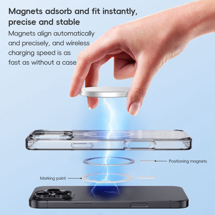 For iPhone 16 Plus Crystal Clear MagSafe Magnetic Phone Case(Transparent Black) - iPhone 16 Plus Cases by buy2fix | Online Shopping UK | buy2fix