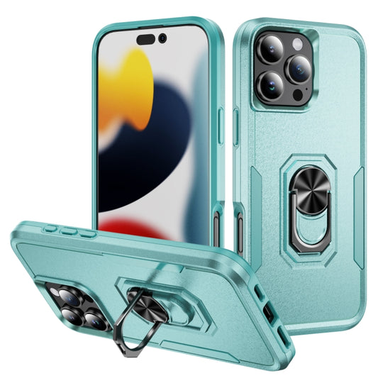 For iPhone 16 Pro Max Pioneer Armor Heavy Duty PC + TPU Phone Case with Holder(Green) - iPhone 16 Pro Max Cases by buy2fix | Online Shopping UK | buy2fix