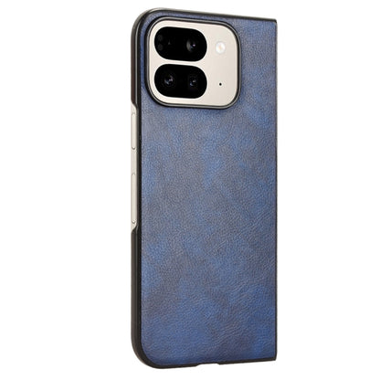 For Google Pixel 9 Pro Fold Litchi Texture Back Cover Phone Case(Blue) - Google Cases by buy2fix | Online Shopping UK | buy2fix