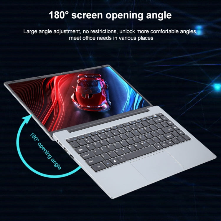 14 inch Windows 11 Laptop, 8GB+1TB, Gen 4th Intel Core i5 CPU, 180 Degree Rotation Axis(Silver) - Others by buy2fix | Online Shopping UK | buy2fix