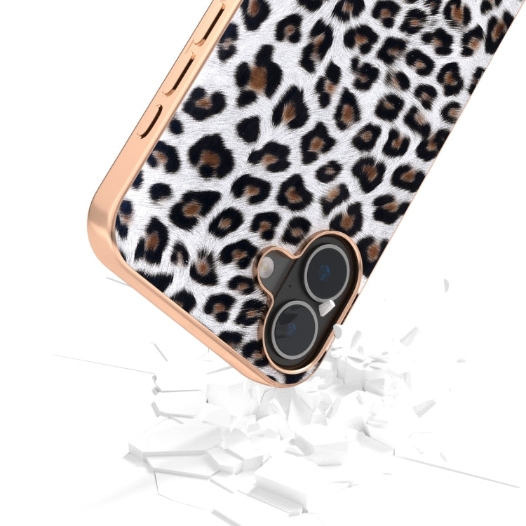 For iPhone 16 Nano Plating Leopard Print Phone Case(Silver) - iPhone 16 Cases by buy2fix | Online Shopping UK | buy2fix