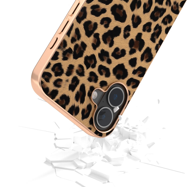 For iPhone 16 Plus Nano Plating Leopard Print Phone Case(Gold) - iPhone 16 Plus Cases by buy2fix | Online Shopping UK | buy2fix