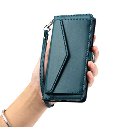 For Samsung Galaxy S25+ 5G Wallet Multi-card Slot Leather Phone Case with Lanyard(Green) - Galaxy S25+ 5G Cases by buy2fix | Online Shopping UK | buy2fix