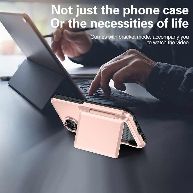 For iPhone 16 Plus Card Slot Holder Phone Case(Grey) - iPhone 16 Plus Cases by buy2fix | Online Shopping UK | buy2fix