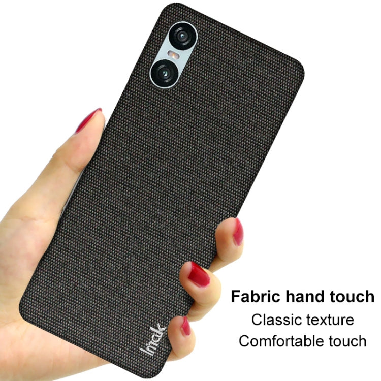 For Sony Xperia 10 VI imak Ruiyi Series Cloth Texture PU + PC Phone Case(Black) - Sony Cases by imak | Online Shopping UK | buy2fix