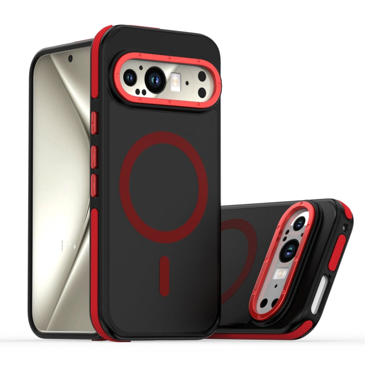 For Google Pixel 9 / 9 Pro Dual-Color Skin Feel Magsafe Magnetic Phone Case(Red) - Google Cases by buy2fix | Online Shopping UK | buy2fix