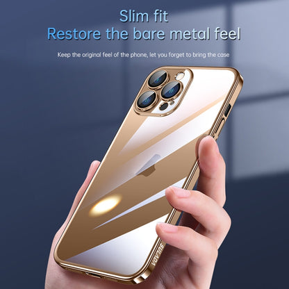 For iPhone 16 SULADA JINGJIA Series Lens Protector Hard PC Phone Case(Gold) - iPhone 16 Cases by SULADA | Online Shopping UK | buy2fix