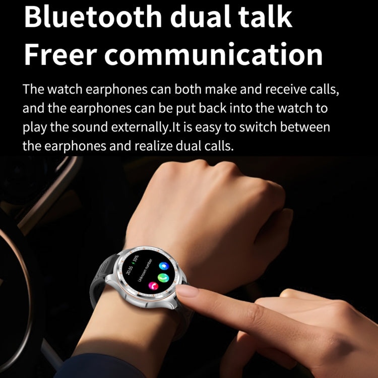 LC19 1.53 inch 2 in 1 Bluetooth Earphone IP67 Waterproof Smart Watch, Support Sleep Monitoring(Black) - Smart Watches by buy2fix | Online Shopping UK | buy2fix