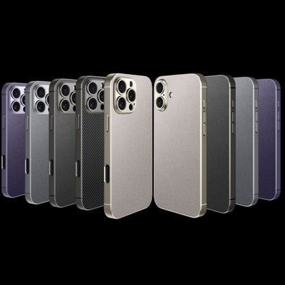 For iPhone 16 Pro GKK Metal Paint Skin Feel Leather Full Coverage Phone Case(Mountain Gray) - iPhone 16 Pro Cases by GKK | Online Shopping UK | buy2fix