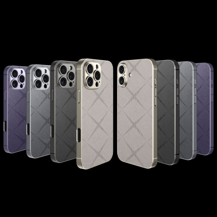 For iPhone 16 Pro Max GKK Asterism Metal Paint Skin Feel Leather Full Coverage Phone Case(Purple) - iPhone 16 Pro Max Cases by GKK | Online Shopping UK | buy2fix