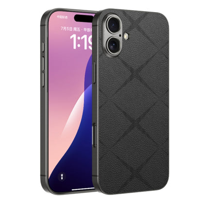 For iPhone 16 Plus GKK Asterism Metal Paint Skin Feel Leather Full Coverage Phone Case(Black) - iPhone 16 Plus Cases by GKK | Online Shopping UK | buy2fix