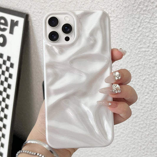 For iPhone 16 Pro Water Ripple Electroplating Paint TPU Phone Case(White) - iPhone 16 Pro Cases by buy2fix | Online Shopping UK | buy2fix