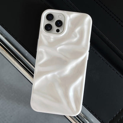 For iPhone 16 Pro Water Ripple Electroplating Paint TPU Phone Case(White) - iPhone 16 Pro Cases by buy2fix | Online Shopping UK | buy2fix