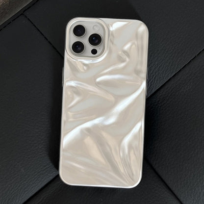 For iPhone 16 Pro Water Ripple Electroplating Paint TPU Phone Case(Silver) - iPhone 16 Pro Cases by buy2fix | Online Shopping UK | buy2fix