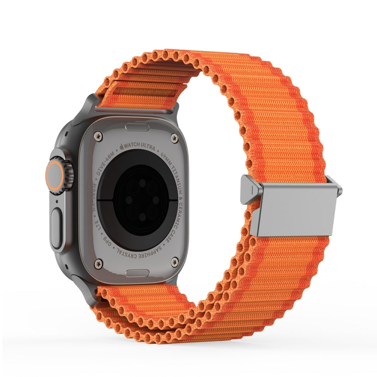 For Apple Watch Series 9 45mm DUX DUCIS YC Series Ocean Nylon Watch Band(Orange) - Watch Bands by DUX DUCIS | Online Shopping UK | buy2fix