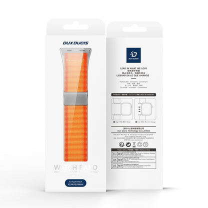 For Apple Watch Series 8 45mm DUX DUCIS YC Series Ocean Nylon Watch Band(Orange) - Watch Bands by DUX DUCIS | Online Shopping UK | buy2fix