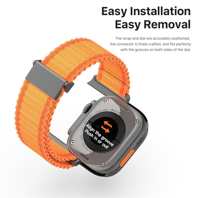 For Apple Watch Series 5 40mm DUX DUCIS YC Series Ocean Nylon Watch Band(Orange) - Watch Bands by DUX DUCIS | Online Shopping UK | buy2fix