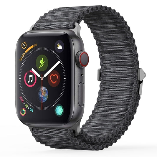 For Apple Watch Series 4 44mm DUX DUCIS YC Series Ocean Nylon Watch Band(Dark Grey) - Watch Bands by DUX DUCIS | Online Shopping UK | buy2fix