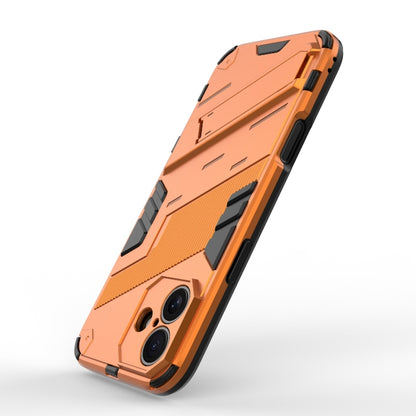 For iPhone 16 Plus Punk Armor 2 in 1 PC + TPU Phone Case with Holder(Orange) - iPhone 16 Plus Cases by buy2fix | Online Shopping UK | buy2fix