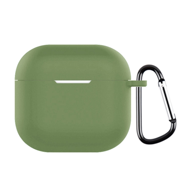 For AirPods 4 Silicone Earphone Protective Case with Hook(Matcha Green) - For AirPods 4 by buy2fix | Online Shopping UK | buy2fix