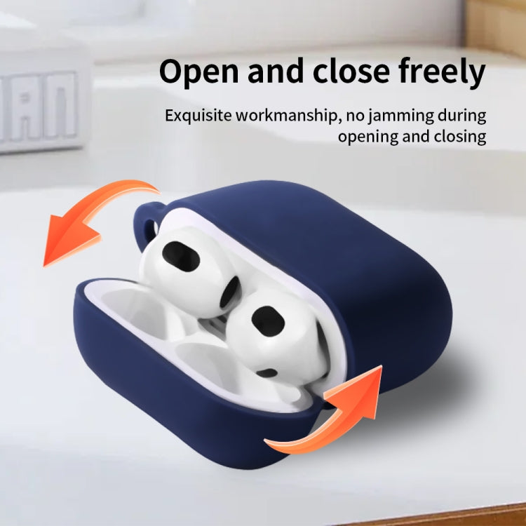 For AirPods 4 Silicone Earphone Protective Case with Hook(Transparent) - For AirPods 4 by buy2fix | Online Shopping UK | buy2fix