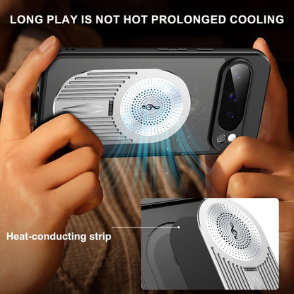 For Google Pixel 9 / 9 Pro Heat Dissipation Aromatherapy Holder Phone Case(Silver) - Google Cases by buy2fix | Online Shopping UK | buy2fix