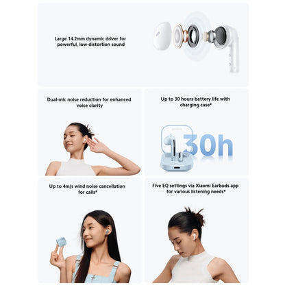 Original Xiaomi Redmi Buds 6 Active BT5.4 In-ear True Wireless Earbuds(White) - In Ear Wired Earphone by Xiaomi | Online Shopping UK | buy2fix