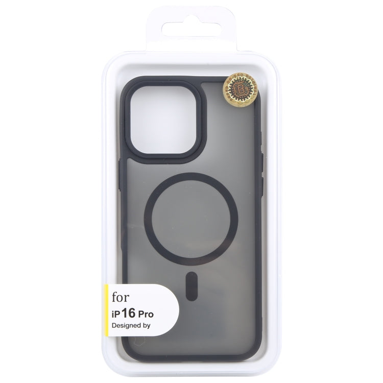 For iPhone 16 Pro GEBEI Skin Feel MagSafe Magnetic Phone Case(Black) -  by GEBEI | Online Shopping UK | buy2fix