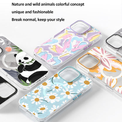 For iPhone 16 Pro Max TGVIS Grace Series MagSafe Magnetic Phone Case(Mirror Flower) - iPhone 16 Pro Max Cases by TGVIS | Online Shopping UK | buy2fix