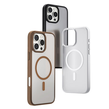 For iPhone 16 Pro Max TGVIS GRACE Series MagSafe Frosted Translucent Phone Case(Brown) - iPhone 16 Pro Max Cases by TGVIS | Online Shopping UK | buy2fix