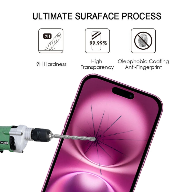 For iPhone 16 Plus Full Glue Screen Tempered Glass Film - iPhone 16 Plus Tempered Glass by buy2fix | Online Shopping UK | buy2fix