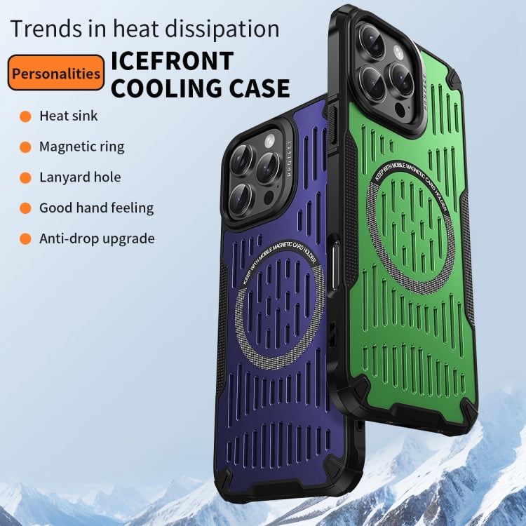 For iPhone 16 Ice Front Cooling MagSafe Magnetic Phone Case(Sierra Blue) - iPhone 16 Cases by buy2fix | Online Shopping UK | buy2fix