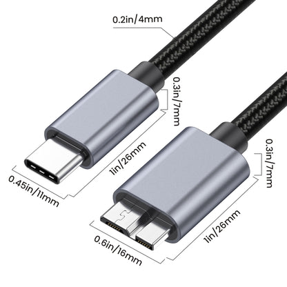 10Gbps USB-C / Type-C 3.1 to Micro B Mobile Hard Disk Adapter Cable, Length:0.5m - Cable & Adapters by buy2fix | Online Shopping UK | buy2fix