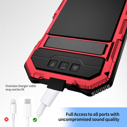 For iPhone 16 Plus R-JUST Life Waterproof Dustproof Shockproof Holder Phone Case(Red) - iPhone 16 Plus Cases by R-JUST | Online Shopping UK | buy2fix