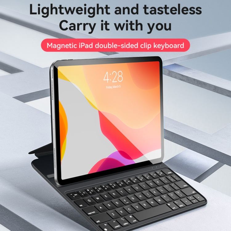 For iPad 10th Gen 10.9 2022 Yesido Dual-sided Clip Magnetic Keyboard Leather Case(Black) - Universal by Yesido | Online Shopping UK | buy2fix