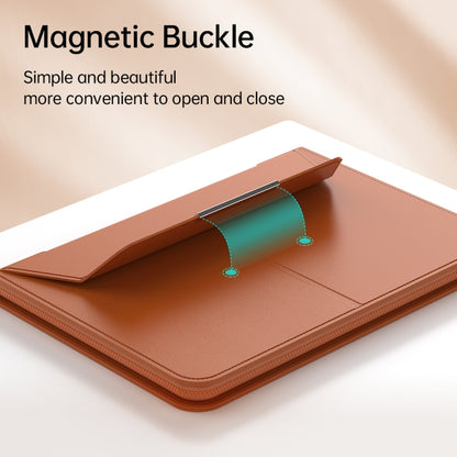 Multifunctional Laptop PU Magnetic Stand Split Liner Bag with Mouse Pad Function, Size:13-14 inch(Rose Gold) - 13.3 inch by buy2fix | Online Shopping UK | buy2fix