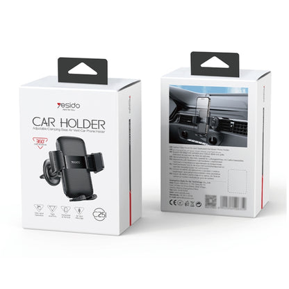 Yesido C251 Car Air Outlet Gravity Clamp Mobile Phone Holder(Black) - Car Holders by Yesido | Online Shopping UK | buy2fix