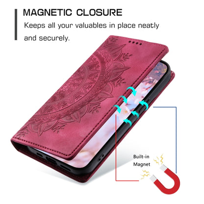 For Samsung Galaxy S25 Ultra 5G Totem Embossed Magnetic Leather Phone Case(Red) - Galaxy S25 Ultra 5G Cases by buy2fix | Online Shopping UK | buy2fix