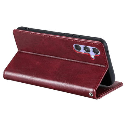 For Samsung Galaxy S25 5G Simple 6-Card Wallet Leather Phone Case(Wine Red) - Galaxy S25 5G Cases by buy2fix | Online Shopping UK | buy2fix